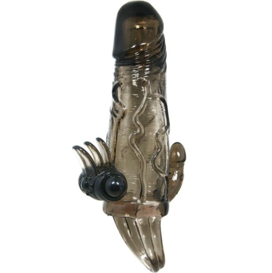 Baile For Him BRAVE MAN PENIS COVER WITH CLIT AND ANAL STIMULATION DOUBLE BULLET melns 16.5 CM