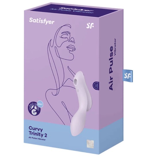 Satisfyer Air Pulse SATISFYER CURVY TRINITY 2 AIR PULSE VIBRATORIUS – PURPURINE