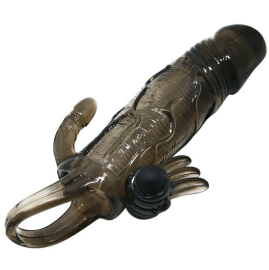 Baile For Him BRAVE MAN PENIS COVER WITH CLIT AND ANAL STIMULATION DOUBLE BULLET melns 16.5 CM