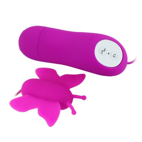 Baile Stimulating BAILE- CLIT STIMULATOR TORIS BUTTERFLY LOVE EGGS 12 SPEEDS LILAC REMOTE CONTROL