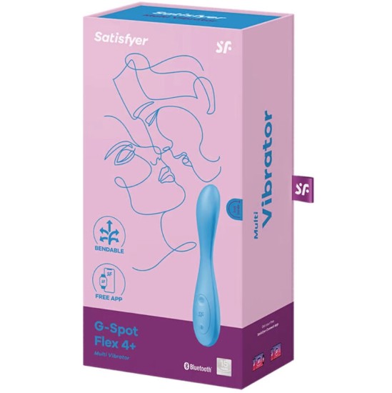 Satisfyer Connect SATISFYER G-SPOT FLEX 4+ MULTI VIBRATOR PROGRAMĖ – MĖLYNA