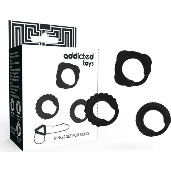 Addicted Toys C-RING SET melns