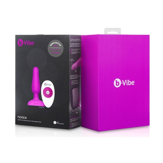 B-Vibe NOVICE REMOTE CONTROL PLUG FUCHSIA