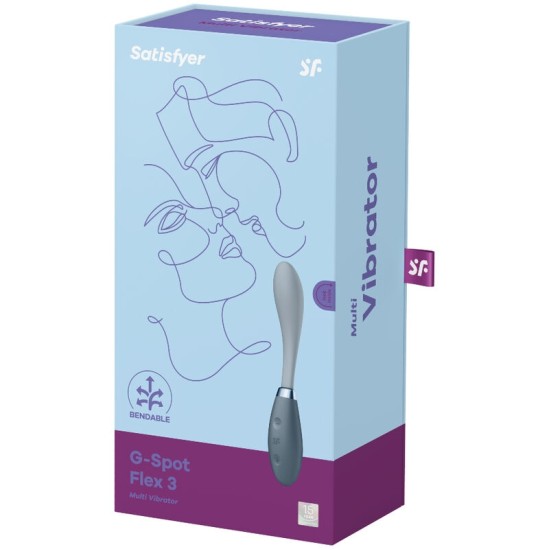 Satisfyer Vibrator МУЛЬТИВИБРАТОР SATISFYER G-SPOT FLEX 3 — СЕРЫЙ