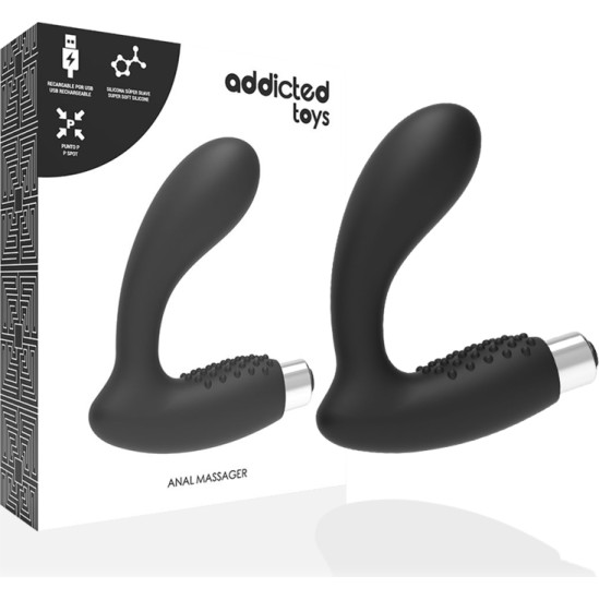 Addicted Toys PROSTATIC VIBRATOR RECHARGEABLE MODEL 5 - BLACK