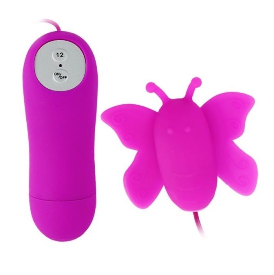 Baile Stimulating BAILE- CLIT STIMULATOR TORIS BUTTERFLY LOVE EGGS 12 SPEEDS LILAC REMOTE CONTROL