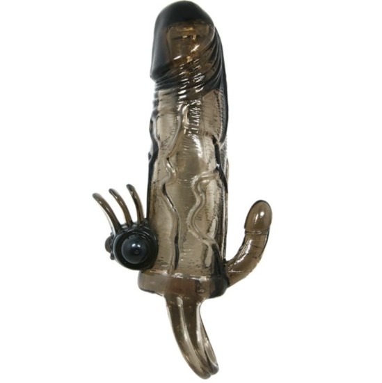 Baile For Him BRAVE MAN PENIS COVER WITH CLIT AND ANAL STIMULATION DOUBLE BULLET melns 16.5 CM