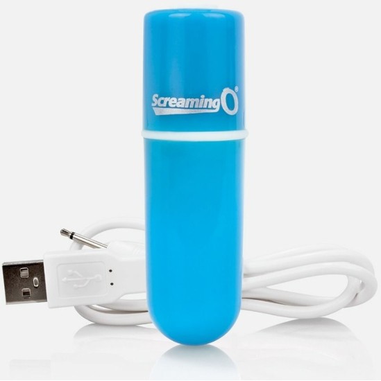 Screaming O RECHARGEABLE VIBRATING BULLET VOOOM BLUE