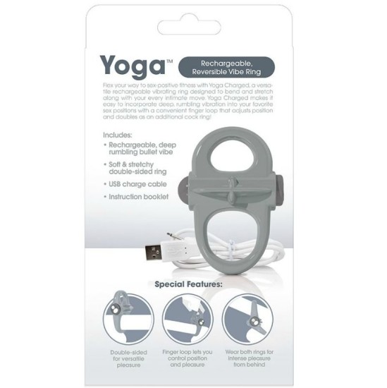 Screaming O RECHARGEABLE AND VIBRATING RING YOGA GREY