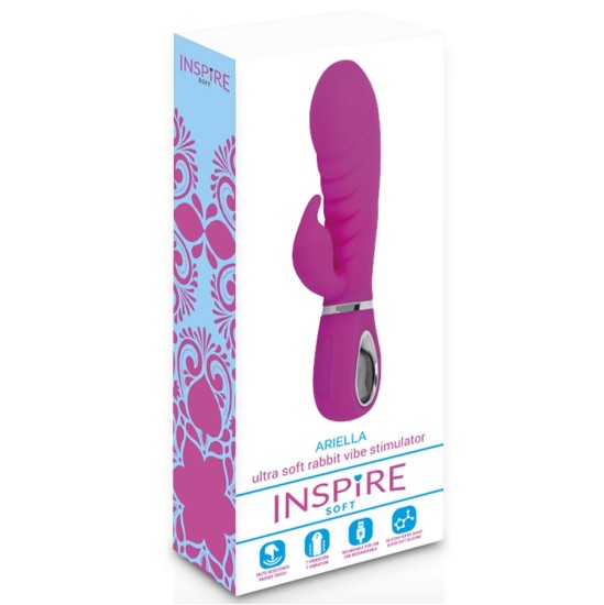 Inspire Soft Vibrators ar klitora stimulātoru rozā