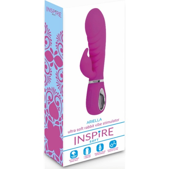 Inspire Soft Vibrators ar klitora stimulātoru rozā