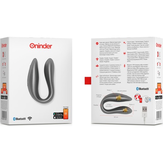 Oninder LISBOA G-SOT & CLITORAL STIMULATOR melns – NEMOKAMA PROGRAMĖ