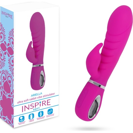 Inspire Soft Vibrators ar klitora stimulātoru rozā