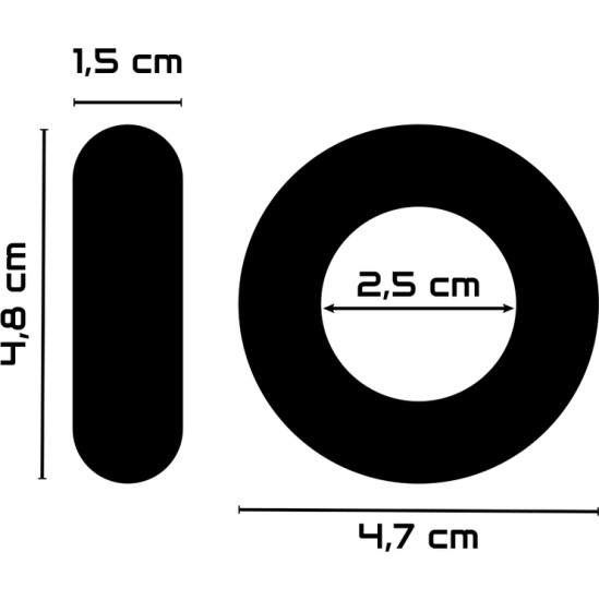 Powering Dzimumlocekļa gredzens 4.8CM PR05 caurspīdīgs