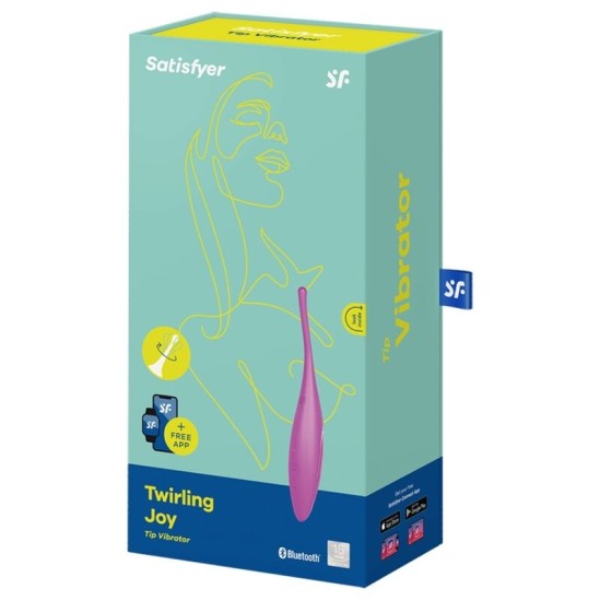 Satisfyer Connect SATISFYER TWIRLING JOY CLIT TIP VIBRATOR - FUCHSIA