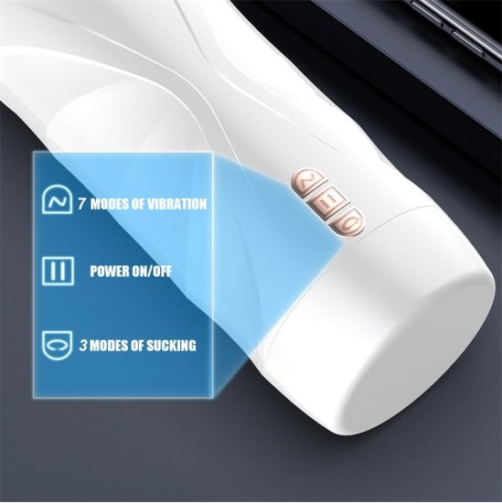 Juicy Lamour Riley Automatic Male Masturbator Vibration and Suction