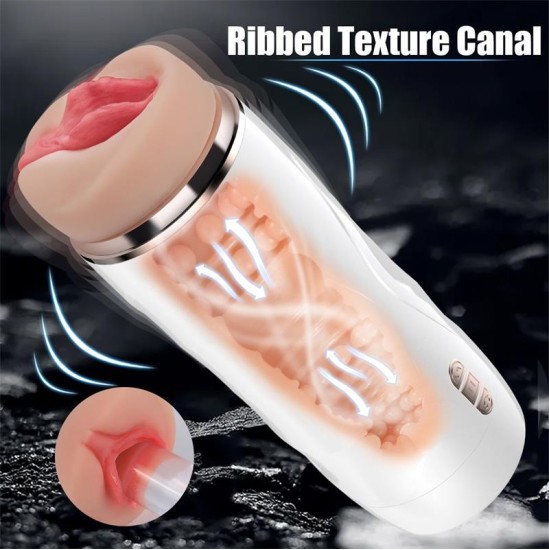 Juicy Lamour Riley Automatic Male Masturbator Vibration and Suction