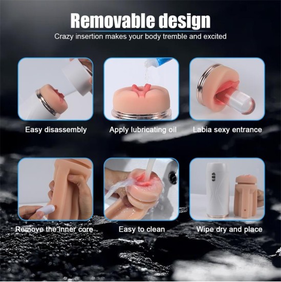 Juicy Lamour Riley Automatic Male Masturbator Vibration and Suction