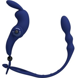 Prettylove Vibrating Penis Ring with Anal Chain