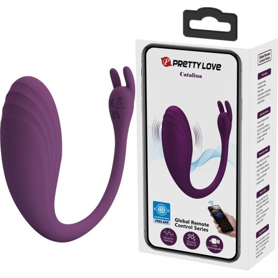 Prettylove Catalina Vibrating Egg with APP Purple