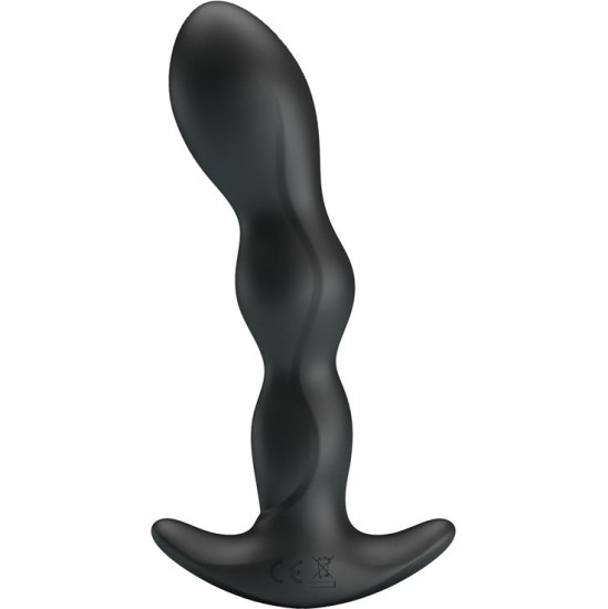 Prettylove Yale Butt Plug with Vibration Black
