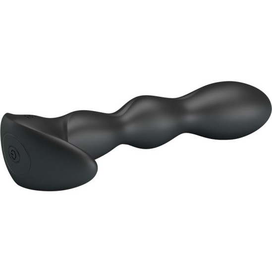 Prettylove Yale Butt Plug with Vibration Black