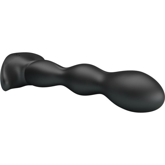 Prettylove Yale Butt Plug with Vibration Black