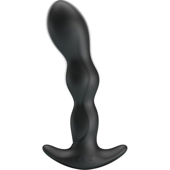Prettylove Yale Butt Plug with Vibration Black