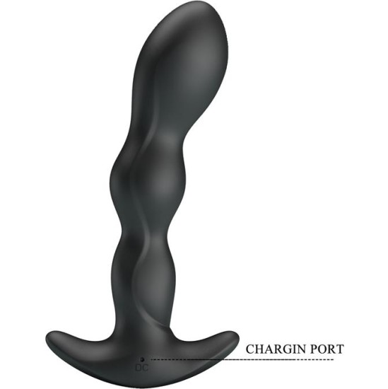 Prettylove Yale Butt Plug with Vibration Black