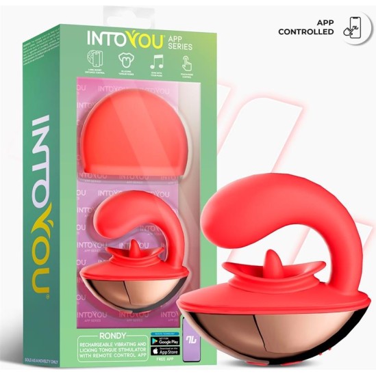 Intoyou App Series Rondy Vibrating and Licking Tongue Stimulator with App