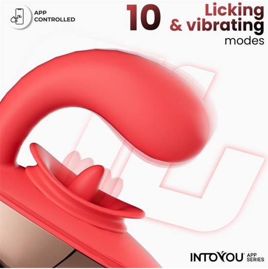 Intoyou App Series Rondy Vibrating and Licking Tongue Stimulator with App