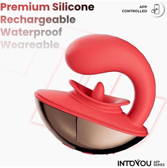 Intoyou App Series Rondy Vibrating and Licking Tongue Stimulator with App