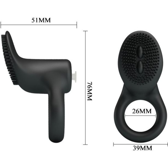 Prettylove Penis Ring with Vibration Cobra