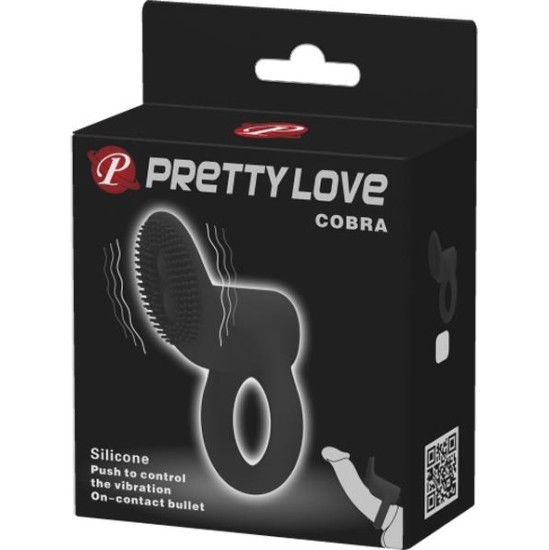 Prettylove Penis Ring with Vibration Cobra