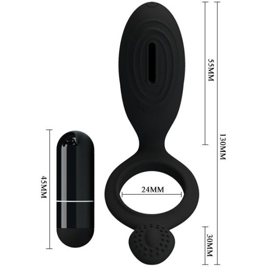 Prettylove Pretty Love Cock Ring Ethel Black