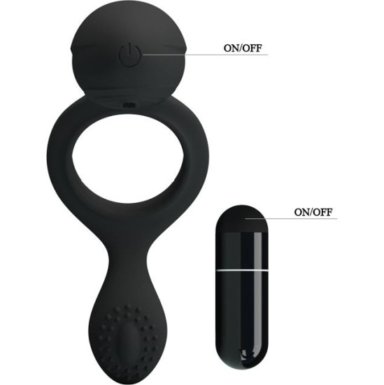 Prettylove Pretty Love Cock Ring Ethel Black