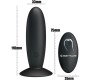 Prettylove Butt Plug with Remote Control Black