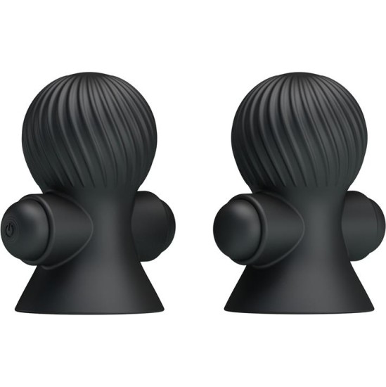 Prettylove Nipple Sucker with Vibration Black