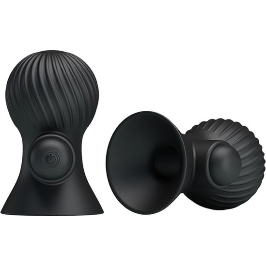 Prettylove Nipple Sucker with Vibration Black