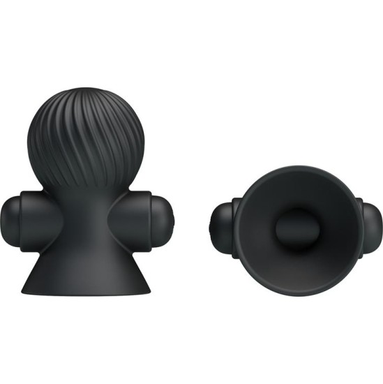 Prettylove Nipple Sucker with Vibration Black