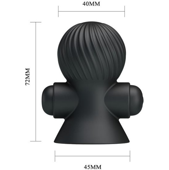 Prettylove Nipple Sucker with Vibration Black