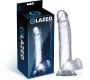 Glazed Realistic Dildo with Testicles Crystal Material 20 cm