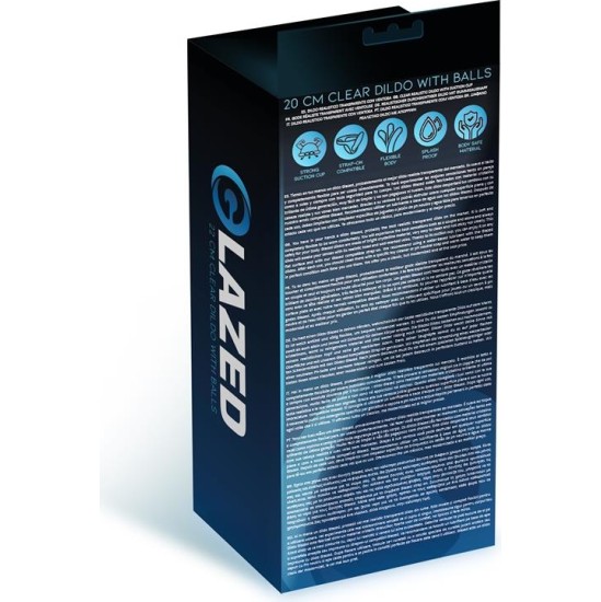 Glazed Realistic Dildo with Testicles Crystal Material 20 cm