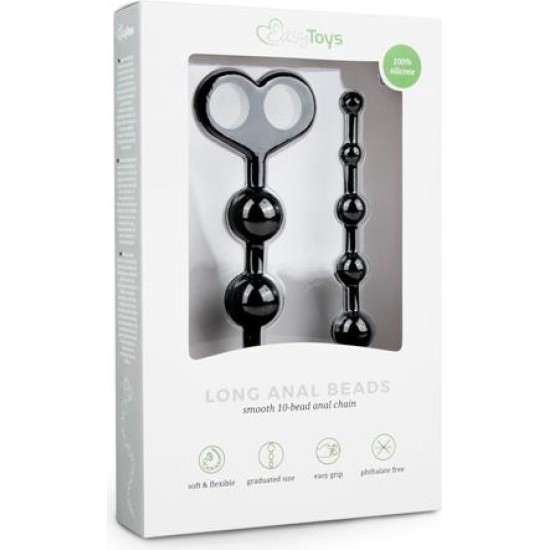 Easytoys Long Anal Beads Black