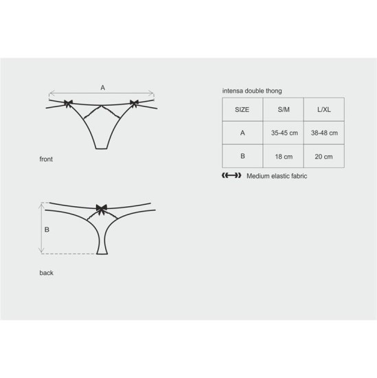 Obsessive Intensa Double Thong Black
