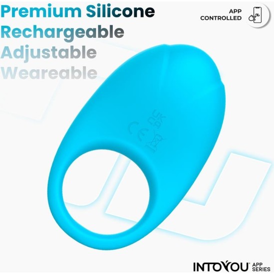 Intoyou App Series Ringo Vibrating Ring with App Unibody Blue