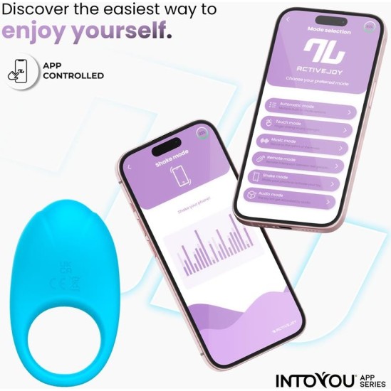 Intoyou App Series Ringo Vibrating Ring with App Unibody Blue