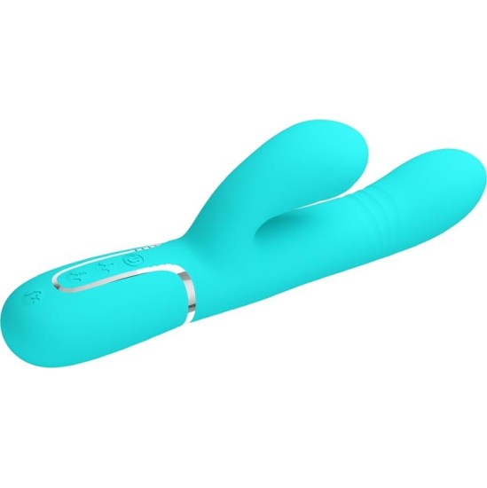 Prettylove Mariana Vibrator 4 in 1 Silicone Turquoise