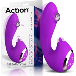 Action No. TwentyOne Vibe with Ball Pulsation and Lickint Tongue