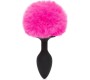 Happy Rabbit Butt Plug with Pink Fur Tail Small